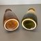 German Multi-Color Pottery Fat Lava Vases from Scheurich, 1970s, Set of 2 16
