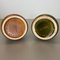 German Multi-Color Pottery Fat Lava Vases from Scheurich, 1970s, Set of 2, Image 17