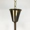 Large Italian Brass Hanging Chandelier Light Sconces in the Style of Stilnovo, 1950s 16