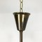 Large Italian Brass Hanging Chandelier Light Sconces in the Style of Stilnovo, 1950s, Image 16