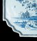 Blau-weiße Chinoiserie Tafel von Delft 6
