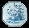 Blau-weiße Chinoiserie Tafel von Delft 2