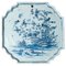 Blue & White Chinoiserie Plaque from Delft, Image 1