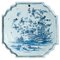 Placa de chinoiserie en azul y blanco de Delft, Imagen 1