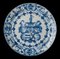 Assiette Armorial Bleue et Blanche de Delft 2