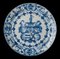 Blue & White Armorial Plate from Delft 2