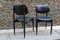 Italian Black Leather Desk Chairs from Cassina, 1950s, Set of 2 3