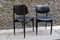 Italian Black Leather Desk Chairs from Cassina, 1950s, Set of 2 7