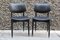 Italian Black Leather Desk Chairs from Cassina, 1950s, Set of 2 1
