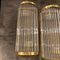 Mid-Century Modern Italian Brass and Glass Wall Sconces, 1970s, Set of 2, Image 10