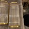 Mid-Century Modern Italian Brass and Glass Wall Sconces, 1970s, Set of 2 11