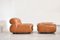 Soriana Lounge Chair with Ottoman by Tobia & Afra Scarpa for Cassina, 1970s, Set of 2 1