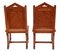 Gothic Pitch Pine Throne Chairs, 1900s, Set of 2 2