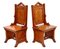 Gothic Pitch Pine Throne Chairs, 1900s, Set of 2, Image 6