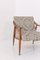 Fauteuil Nordique Vintage en Bois et Tissu Damassé, 1950s 5