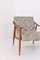 Vintage Nordic Wood and Damask Fabric Armchair, 1950s, Image 5