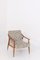 Vintage Nordic Wood and Damask Fabric Armchair, 1950s 1