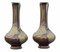 Large Japanese Meiji Period Mixed Metal Vases, 1910s, Set of 2 5
