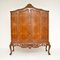 Antique Queen Anne Burr Walnut Cocktail Cabinet 1