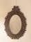 Oval Tin Framed Mirror Inlaid with Turquoise Stones, Spain, 1970s, Image 4