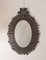 Oval Tin Framed Mirror Inlaid with Turquoise Stones, Spain, 1970s, Image 1