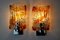Apliques de pared de cristal de Murano de dos tonos de Mazzega, Italy, años 70. Juego de 2, Imagen 6