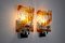 Two-Tone Murano Glass Wall Sconces from Mazzega, Italy, 1970s, Set of 2 2