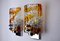 Apliques de pared de cristal de Murano de dos tonos de Mazzega, Italy, años 70. Juego de 2, Imagen 5