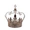 Crown in Shiny Silver Painted Metal 9