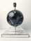 Vintage Glass Sphere & Marble Effect Table Lamp, 1960s, Image 2