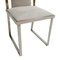 Französischer Stuhl aus grauem Stahl & Messing von Michel Mangematin, 1970er, 16er Set 9
