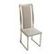 Französischer Stuhl aus grauem Stahl & Messing von Michel Mangematin, 1970er, 16er Set 4