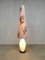 Mid-Century Pink Glass Floor Lamp 2