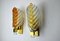 Italian Two-Tone Murano Wall Lamps from Mazzega, 1970s, Set of 2 5