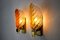 Lámparas de pared italianas de cristal de Murano de dos tonos de Mazzega, años 70. Juego de 2, Imagen 2