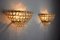 Regency Italian Crystals Cutted Glass Wall Lights, 1970s, Set of 2 2