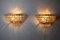 Regency Italian Crystals Cutted Glass Wall Lights, 1970s, Set of 2 6