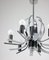 Lámpara de araña vintage en forma de cisne de cromo, años 70, Imagen 7