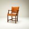 Leather and Beech Desk Chair by Ole Wanscher for A.J. Iversen, Denmark, 1940s, Image 3