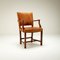 Leather and Beech Desk Chair by Ole Wanscher for A.J. Iversen, Denmark, 1940s, Image 1