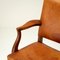 Leather and Beech Desk Chair by Ole Wanscher for A.J. Iversen, Denmark, 1940s, Image 13