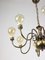 Lámpara de araña vienesa minimalista vintage de latón, Imagen 13