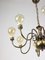 Vintage Viennese Minimalist Brass Chandelier 13