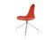 Sillas italianas con base de metal cromado y asientos de poliuretano rojo, años 90. Juego de 5, Imagen 4