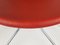 Italian Chrome Plated Metal Base & Red Polyurethane Seating Chairs, 1990s, Set of 5 11