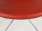 Sillas italianas con base de metal cromado y asientos de poliuretano rojo, años 90. Juego de 5, Imagen 11