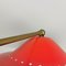 Red Metal & Marble Brass Floor Lamp, 1950s, Image 6