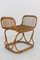 Vintage Italian Footstool in Bamboo & Rattan 1