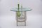 Round Italian Modern Glass Table with Bottle Shelf, 1980s, Set of 3 10