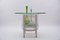 Runder moderner italienischer Glastisch mit Flaschenregal, 1980er, 3er Set 9